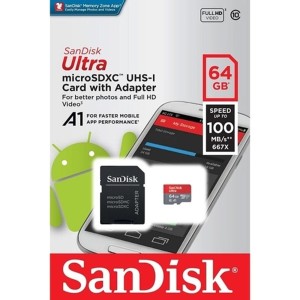Cartão De Memória Micro SD Sandisk A1-ultra 64gb
